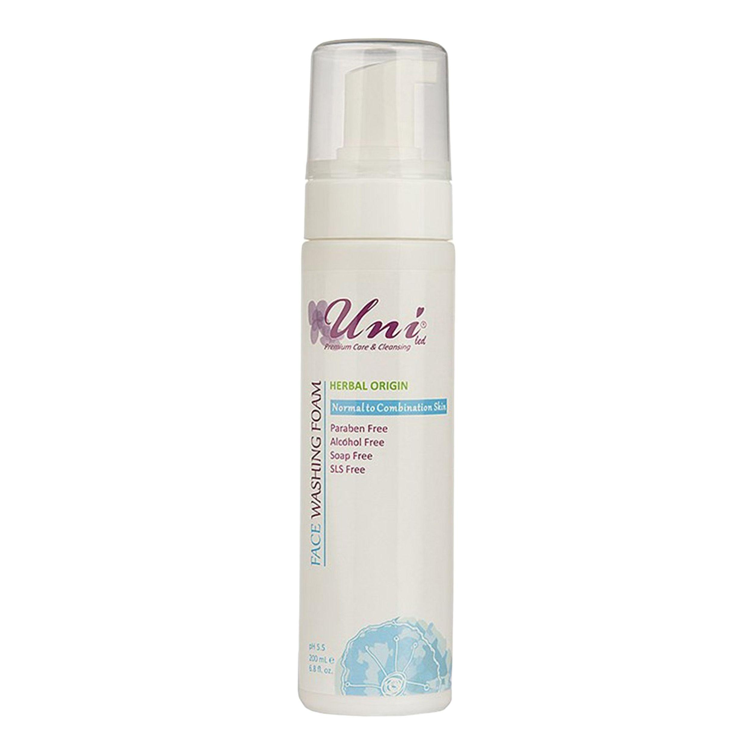فوم پاک کننده آرایش یونی لد مدل Normal And Combination Skin حجم 200 میلی لیتر