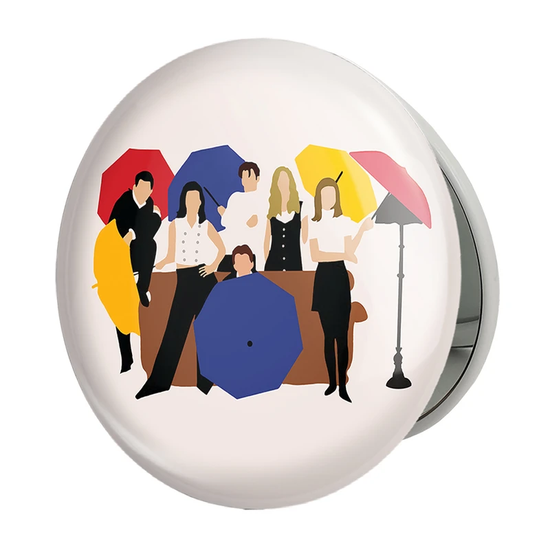 آینه جیبی خندالو طرح سریال فرندز  Friends مدل تاشو کد 3142 