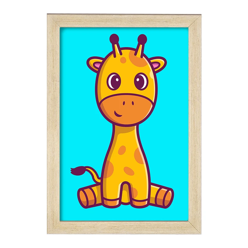 تابلو خندالو مدل حیوانات بامزه زرافه کد 25419