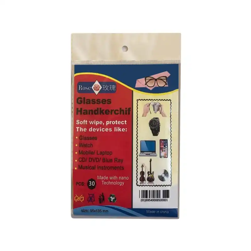 دستمال عینک مدل یکبار مصرف نانو بسته 30 عددی