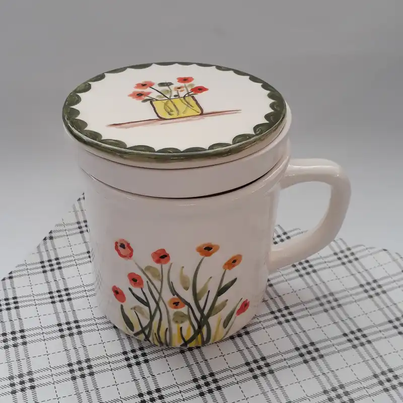 دمنوش ساز سرامیکی طرح گل کد MG16