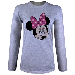 تی شرت آستین بلند زنانه مدل میکی موس W60