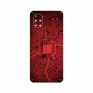 MAHOOT Red Printed Circuit Board Cover Sticker for Samsung Galaxy M51