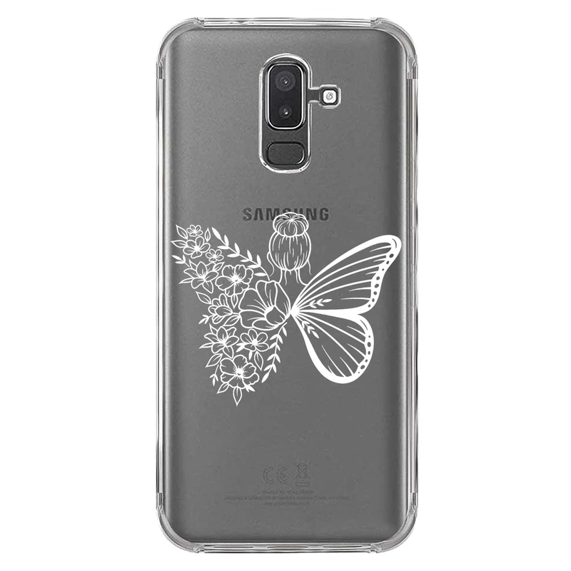 کاور مگافون طرح دختر پروانه ای مدل C53-W مناسب برای گوشی موبایل سامسونگ Galaxy A6 Plus