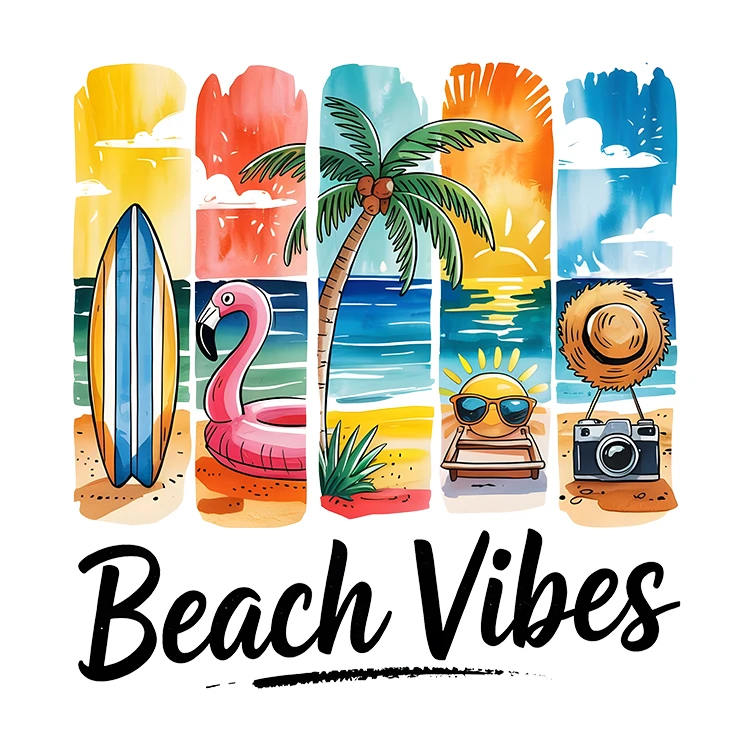 استیکر پارچه و لباس پاد آفرین مدل ساحل کد S6086