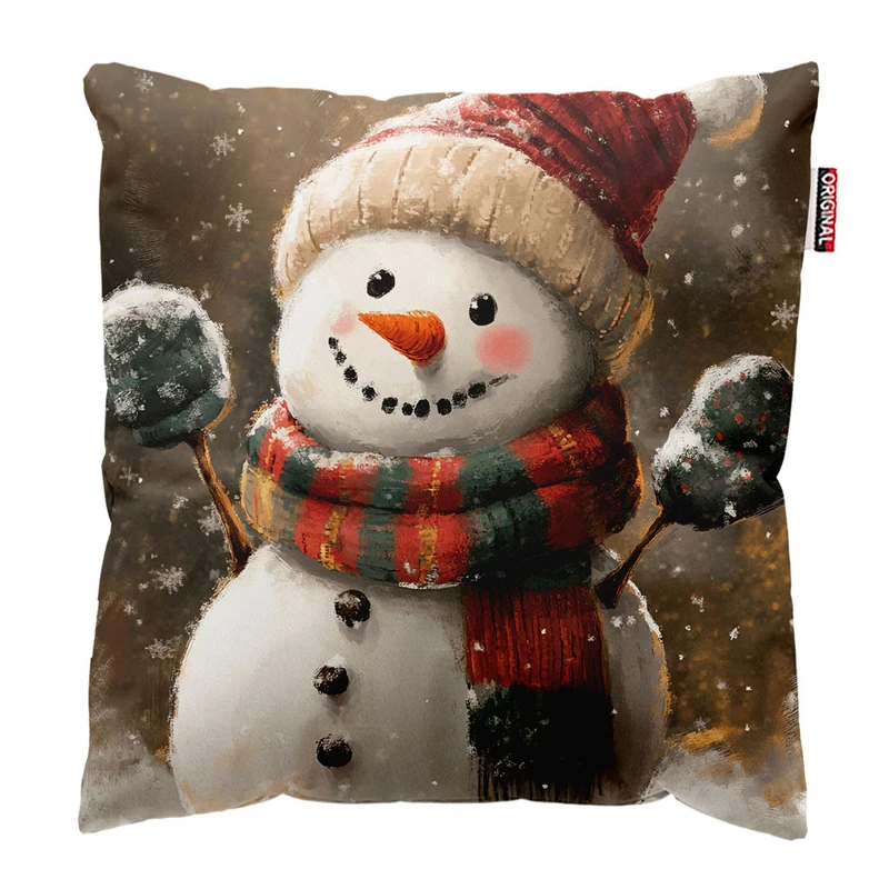 کوسن کودک پاد آفرین مدل آدم برفی کد k322 سایز 30*30 سانتی متر