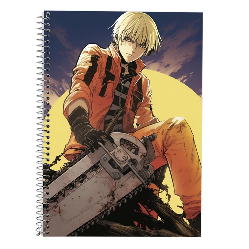 دفتر زبان 50 برگ مدوپد مدل سه خط طرح ChainSaw Man کد DF10910
