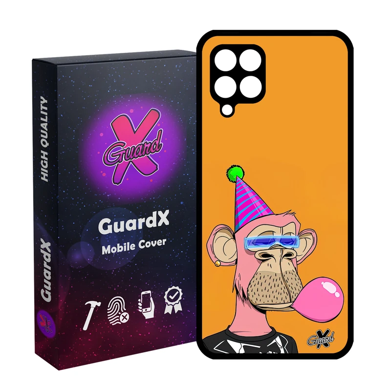 کاور گارد ایکس طرح میمون مدل Glass10433 مناسب برای گوشی موبایل سامسونگ Galaxy M32 4G/M22 4G/F22