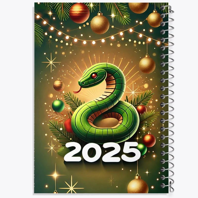 دفتر مشق 50 برگ خندالو طرح سال مار 2025 میلادی کد F7547