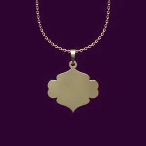 گردنبند طلا 18 عیار زنانه مدوپد مدل شکل هندسی کد P2-1-1304