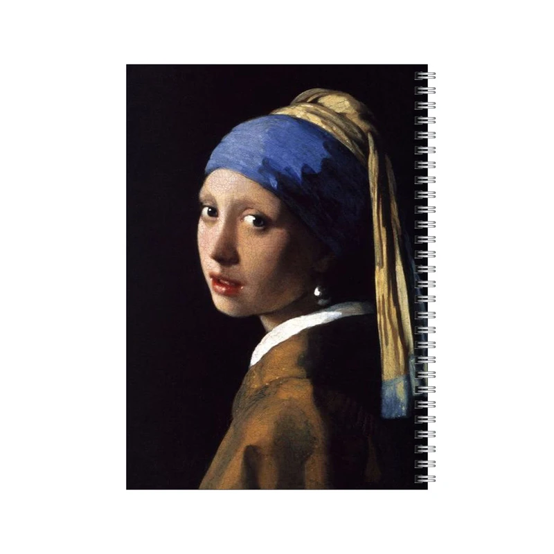 دفتر مشق 80 برگ بامبیلیپ طرح دختر گوش مروارید کد 5122624