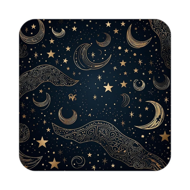 زیر لیوانی کاکتی طرح ماه و ستاره مدل mp52657