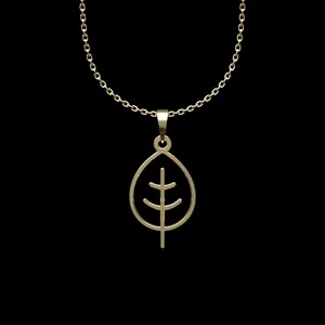 گردنبند طلا 18 عیار زنانه مدوپد مدل برگ کد L2-1-1176