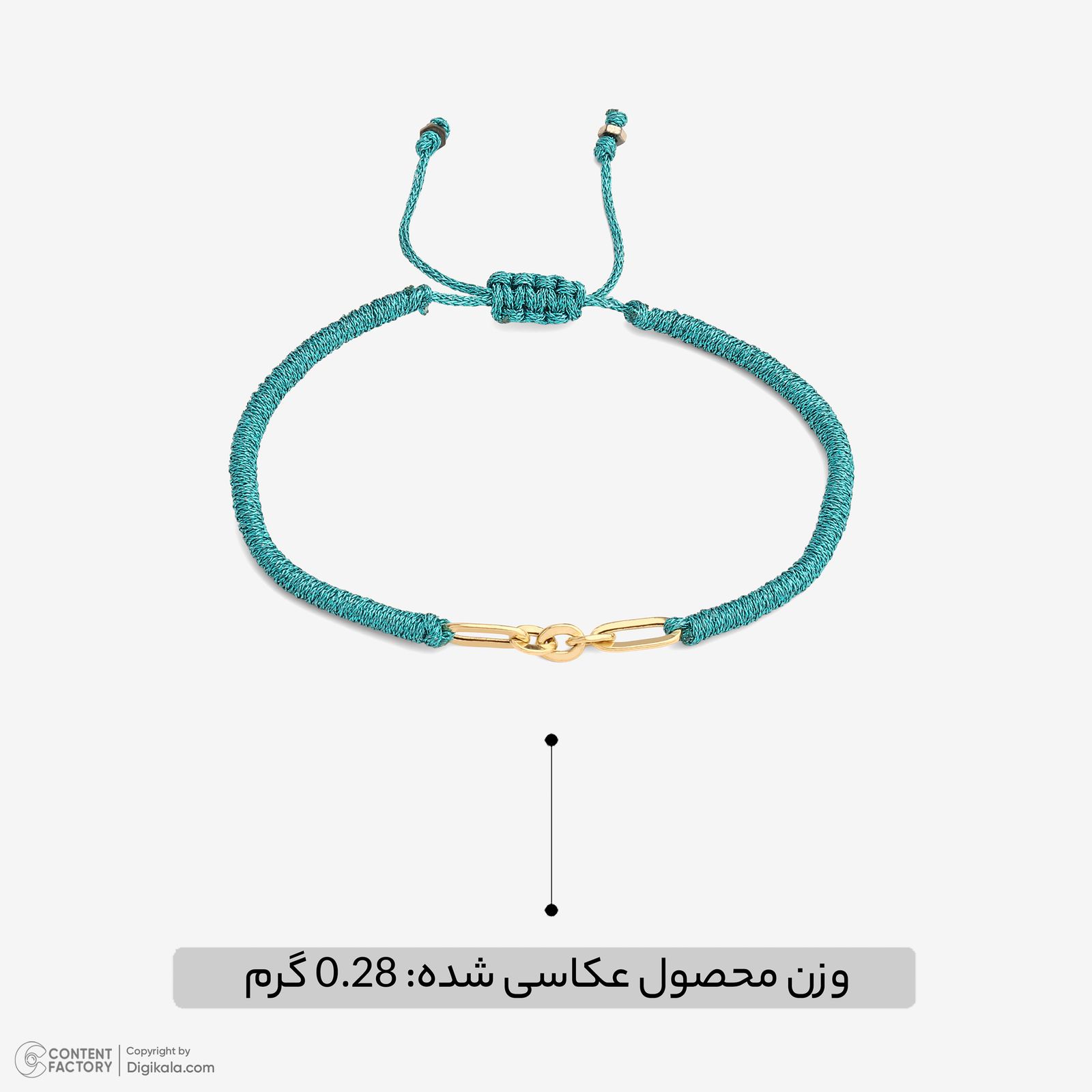 دستبند طلا 18 عیار زنانه با بند بافت سنجاق مدل روسلا -  - 2
