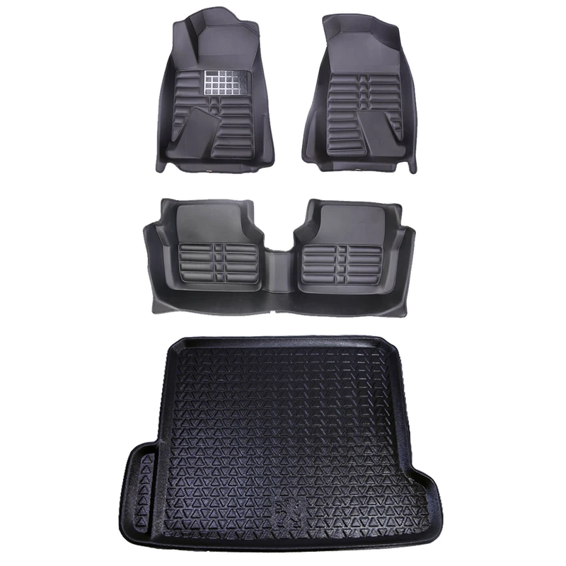 کفپوش سه بعدی خودرو مدل AM مناسب برای پژو 405 به همراه کفپوش صندوق