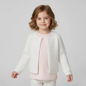 ژاکت دخترانه کولزیون مدل کش باف موهر