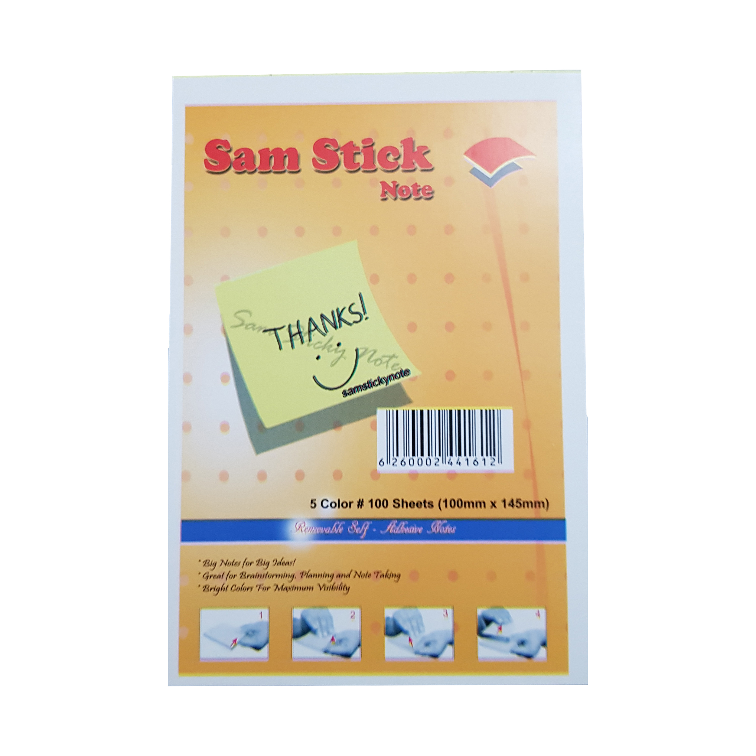 کاغذ یادداشت چسب دار سام استیک نوت کد 100145