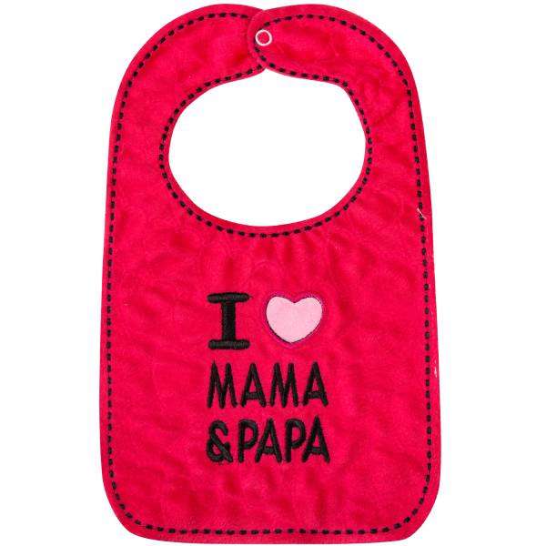 پیش بند نوزادی مدل قلب i love mama