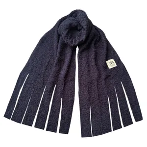 شال گردن زنانه مدل ساده تدی ریش ریشی زمستانی کد 05