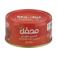 کنسرو ماهی تن در روغن با ادویه کاری و فلفل محفل - 180 گرم