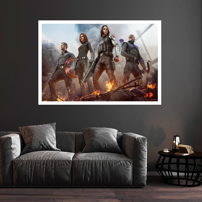 تابلو بکلیت طرح بازی Marvels Avengers مدل قاب شاسی W-s8821