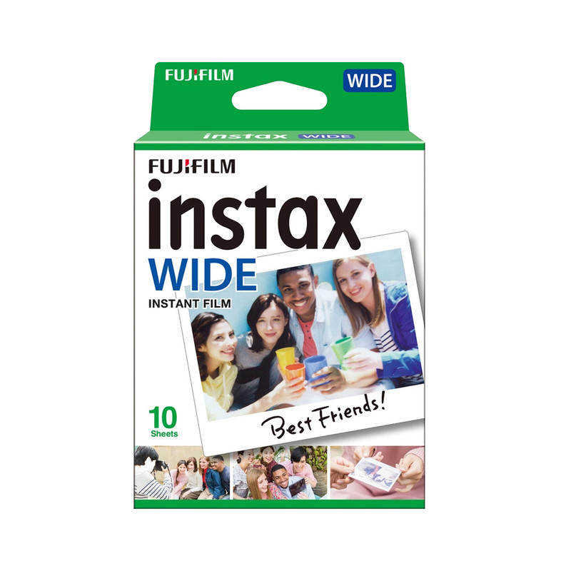 پرینتر فوجی فیلم رنگی تک کاره با چاپ عکس مدل Instax Link Wide، سایز چاپ کاغذ عکس، قابلیت شارژ، اتصال به بلوتوث، به همراه فیلم چاپ سریع مخصوص دوربین فوجی فیلم مدل Instax Wide