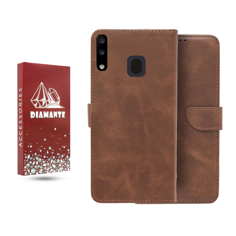 کیف کلاسوری دیامانته مدل چرم مناسب برای گوشی موبایل سامسونگ Galaxy A30
