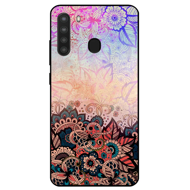 کاور مگافون طرح بته جقه مدل 7727 مناسب برای گوشی موبایل سامسونگ Galaxy A21   