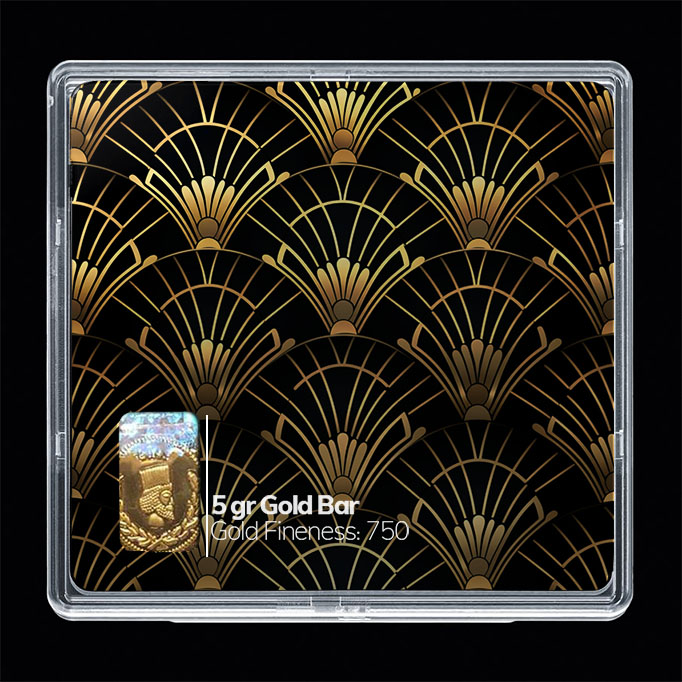 شمش طلا 18 عیار مدوپد مدل مینیاتور کد SG10205