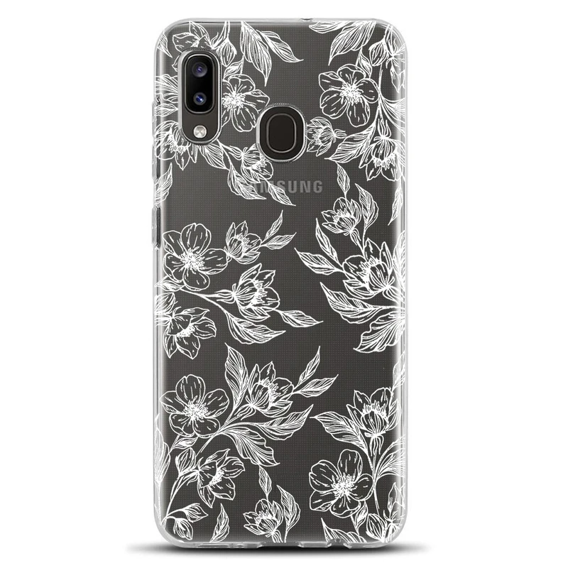 کاور مگافون طرح گل مدل C50-W مناسب برای گوشی موبایل سامسونگ Galaxy A40         