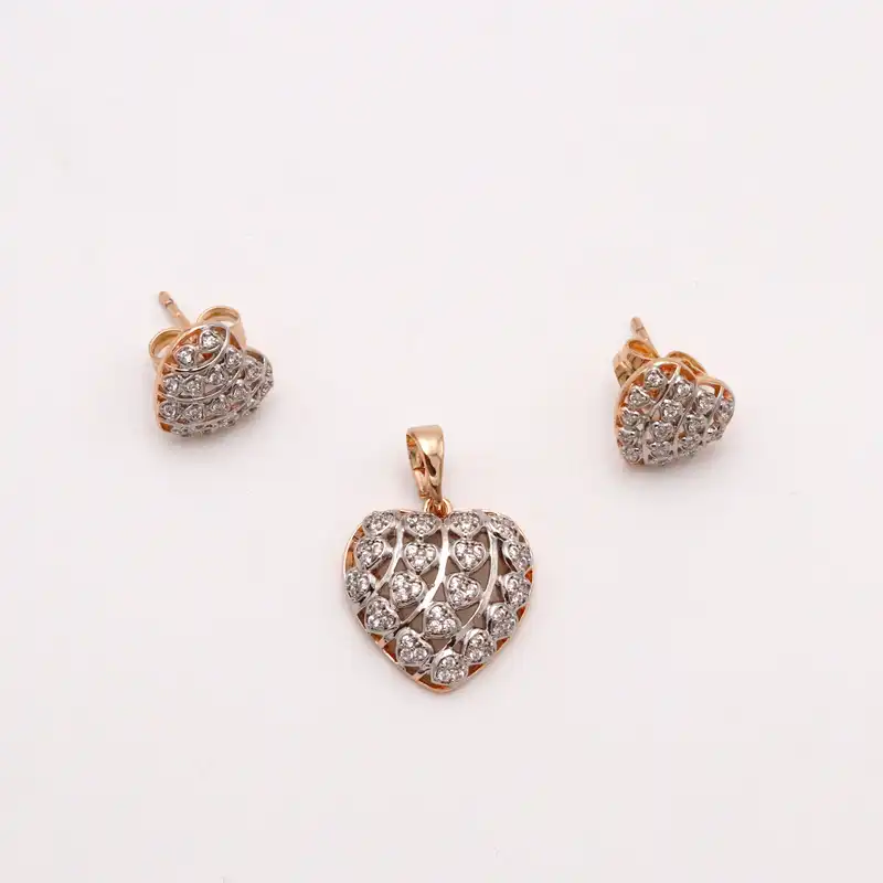 نیم ست زنانه ژوپینگ مدل قلب نگینی کد THS-123