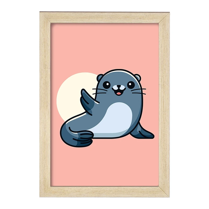 تابلو خندالو مدل حیوانات آبزی شیر دریایی کد 28161