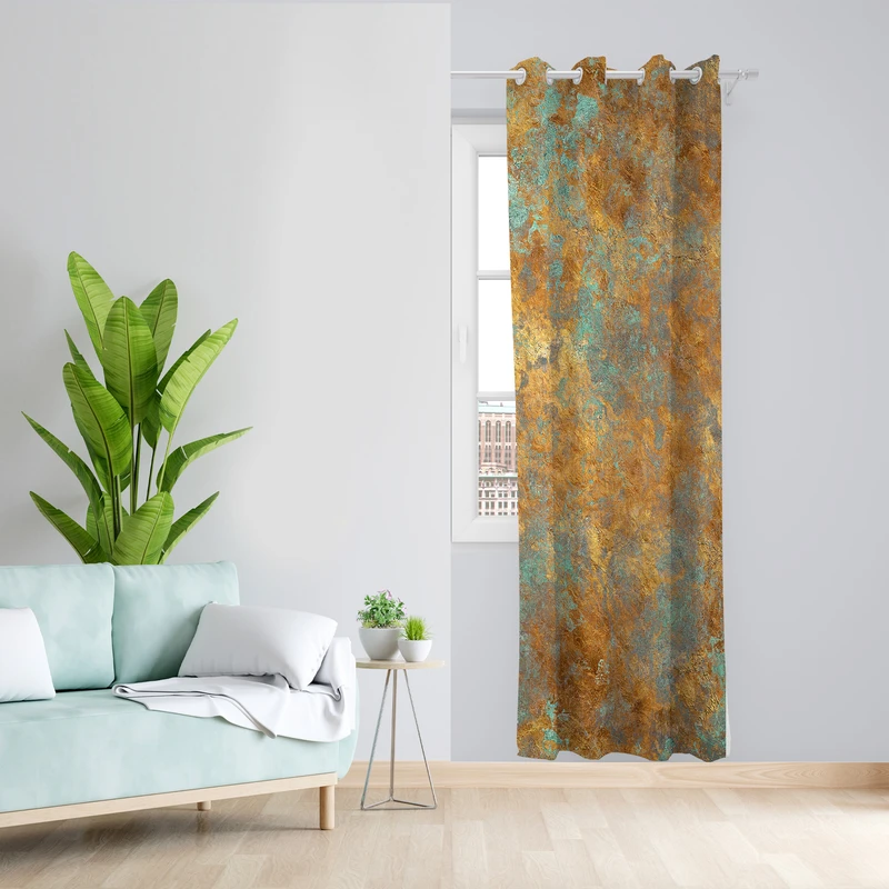 پرده طرح سنگی مدل مخمل پانچی کد L 1037R Z سایز 140x200 سانتی متر