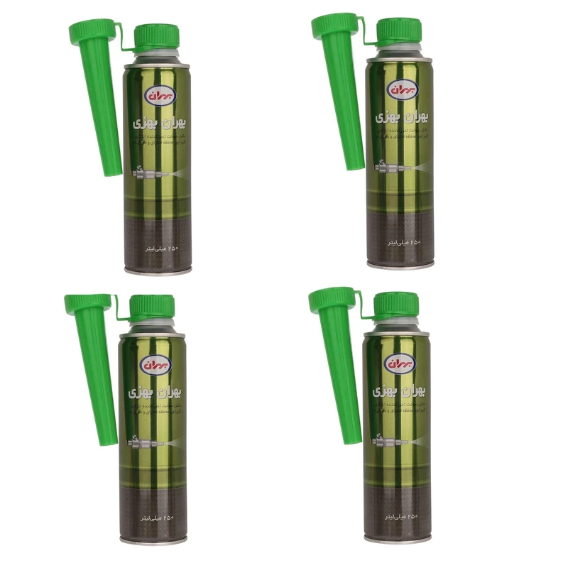 مکمل سوخت خودرو قابل استفاده برای خودروهای بنزینی بهران مدل بهزی  حجم 250 میلی لیتر مجموعه 4 عددی