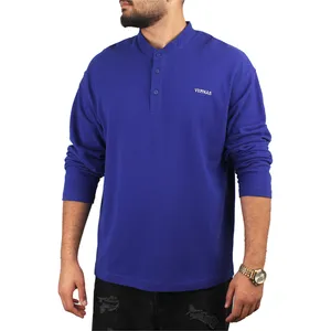 پولوشرت آستین بلند یقه گرد مردانه مدل ABIVRNS