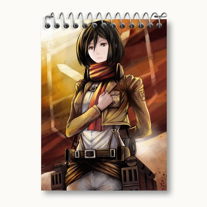 دفتر یادداشت 50 برگ خندالو مدل میکسا انیمه اتک آن تایتان Attack on Titan کد 4848