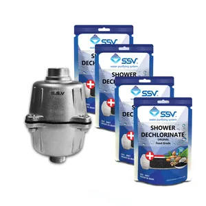 فیلتر تصفیه کننده آب دوش حمام اس اس وی مدل Dechlorinate
به همراه شارژ یدک وزن 280 گرم مجموعه 3 عددی