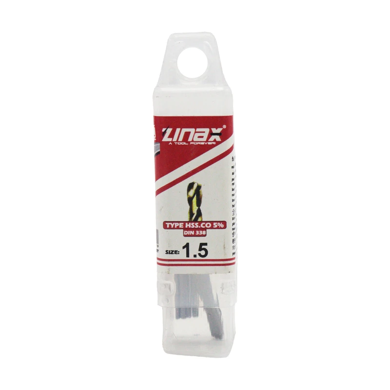 مته آهن زیناکس کد YP-HSS-DIN338-1.5MM سایز 1.5 میلی متر مجموعه 10 عددی 