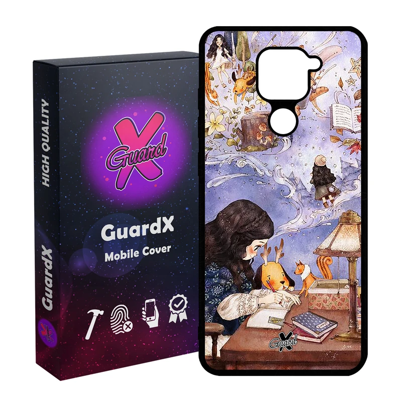 کاور گارد ایکس طرح دختر مدل Glass10293 مناسب برای گوشی موبایل شیائومی Redmi Note 9