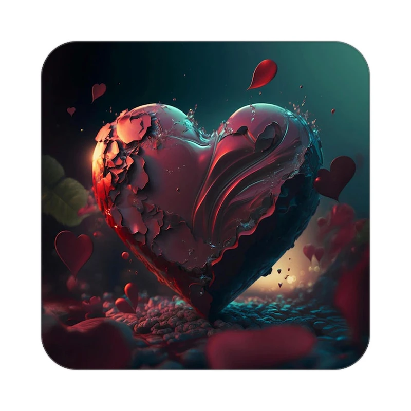 زیر لیوانی کاکتی مدل عاشقانه کد mp10379