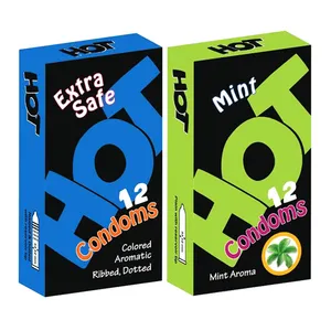 کاندوم هات مدل Extra Safe بسته 12 عددی به همراه کاندوم هات مدل Mint بسته 12 عددی