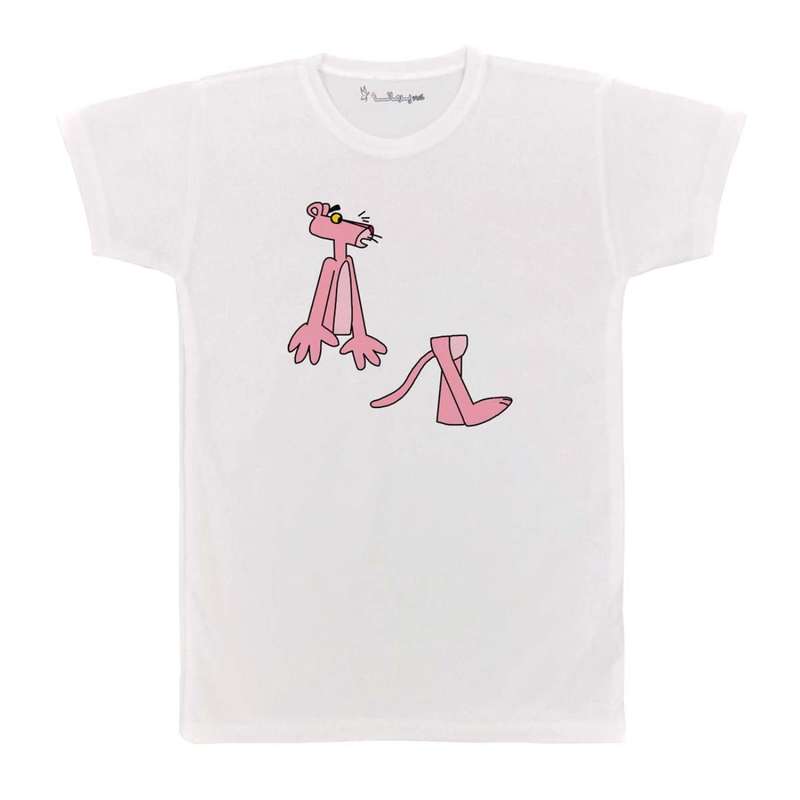 تی شرت بچگانه پرمانه طرح پلنگ صورتی کد pmt.4697