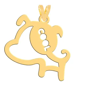 آویز گردنبند طلا 18 عیار زنانه فرشته مدل سگ WNL-000415