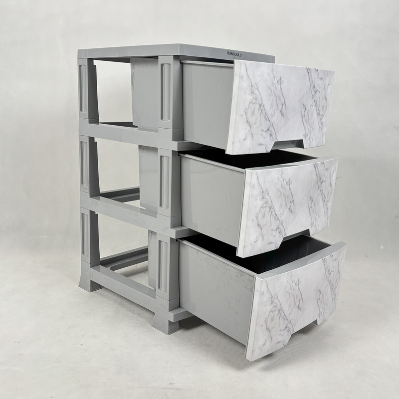 فایل کشویی رزگلد مدل 3 کشو L استون R3575