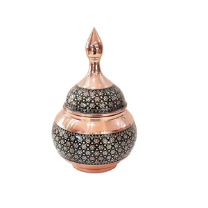 قندان خاتم کاری مسی کد 16