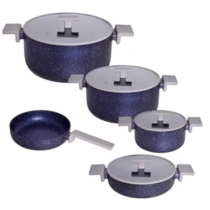 سرویس قابلمه و تابه گرانیتی 9 پارچه پرارین مدل ESTIMA کد 4325