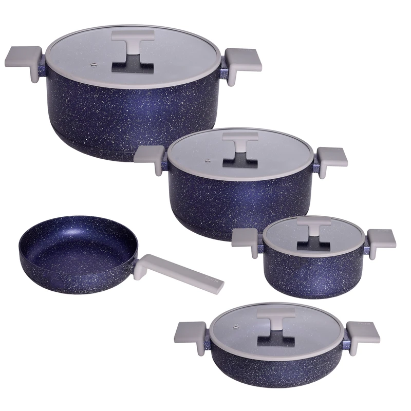 سرویس قابلمه و تابه گرانیتی 9 پارچه پرارین مدل ESTIMA کد 4325