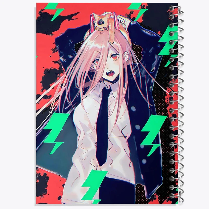 دفتر مشق 100 برگ خندالو طرح پاور انیمه مرد اره ای Chainsaw Man کد 17843