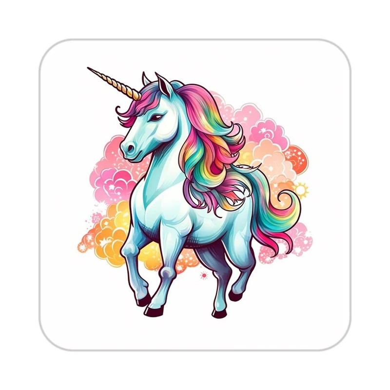 زیر لیوانی کاکتی طرح اسب تک شاخ و یونیکورن مدل mp31484