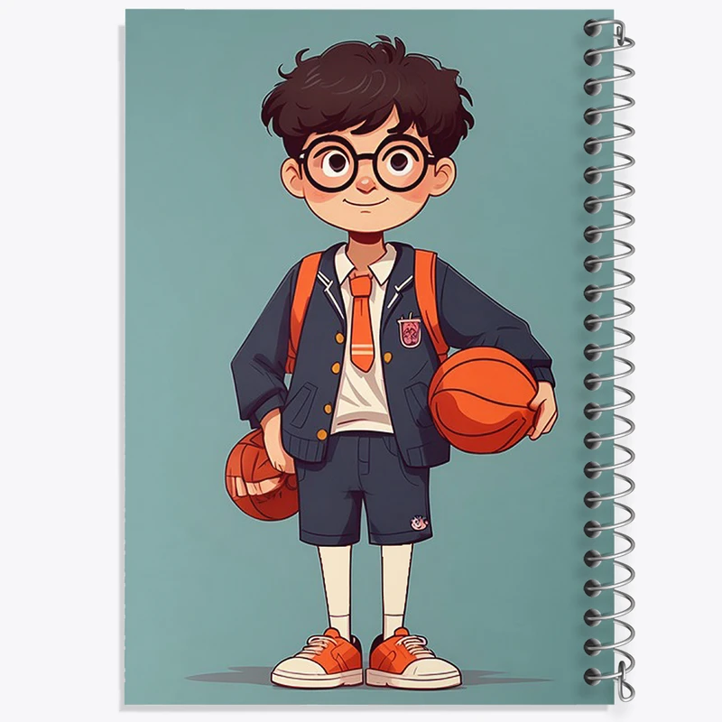 دفتر مشق 100 برگ خندالو طرح بسکتبال کد N1421